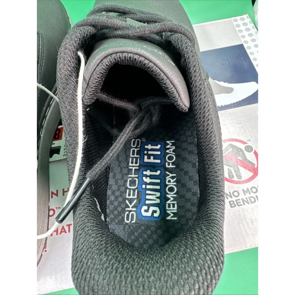Skechers Hands Free Swift Fit Men’s 8.5 Black Waterproof Casual Lace Sneakers